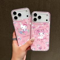 ราคา สไตล์น่ารักดอกไม้ KT Kuromi เคสโทรศัพท์สําหรับ iPhone 17 16 15 14 13 12 11 Pro Promax 17 Air 16 15 14 7 6 Plus 6G 7G X XR XSmax สี่มุมกันกระแทก (42474017911)