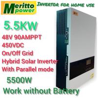 ราคา 5.5KW On/off grid Hybrid solar inverter 48V90AMPPT 450VDC work without batteryI (16001154968)