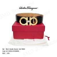 ราคา Salvatore Ferragamo เข็มขัดผู้ชาย รุ่น: Men's Double Gancini belt NERO Code: 679493 0723890 (16025980992)
