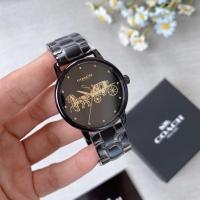 ราคา นาฬิกาข้อมือ ผู้หญิง Coach สวยมาก หายากค่ะนาฬิกาสีดำ สีรมควัน และม่วง หน้าปัดรถม้า Coach Analog (29276980233)