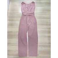 ราคา ชุดจั๊มสูทขายาว สีชมพูกะปิ มือ✌ (22513983603)