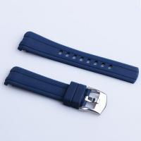 ราคา สายนาฬิกาข้อมือยาง ทรงโค้ง สีดํา สีฟ้า สําหรับ OMEGA New SeaMaster AT150 Diver 300 600m 20 22 มม. (25050600482)