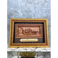 ราคา #เรือพระที่นั่ง“สุพรรณหงส์” • ไม้ประดู่แกะสลัก ใส่กรอบทอง ขนาดกรอบ 11x16 นิ้ว รองพื้นหนังสวยงาม(รูปถ่าวจากผลงานจริง) (26583232592)