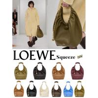 ราคา ของแท้ 100% LOEWE SQUEEZES พร้อมสายคล้องโซ่ปรับได้หนังแกะวัสดุไหล่เดียวกระเป๋าสะพาย (29676834224)