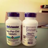 ราคา Two-Per-Day 120 Tablets (Life Extension®) วิตามินรวมและแร่ธาตุที่มีศักยภาพสูง 27ชนิด Super-Potent Multivitamin & Mineral (4108986760)