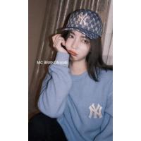 ราคา หมวกNY new york yankee มือสองของแท้ สีฟ้าแต่งแนวผ้ายีนส์ โฮโลแกรมNY (12947235434)