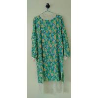 ราคา เดรสยาวอัดพลีทลายดอกสีเขียว (27768063107)