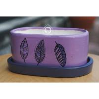 ราคา กระถางดินเผา เพ้นท์ลายแฮนด์เมด ( มีลายละใบเท่านั้น ) (7837515550)