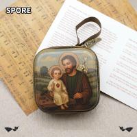 ราคา SPORE กระเป๋าสวดมนต์, Virgin Mary การ์ตูนคริสเตียนกล่องเครื่องประดับ,แบบพกพา 7x7 ซม.ซิปชุดสวดมนต์ที่หรูหรา Devotees (50351297460)