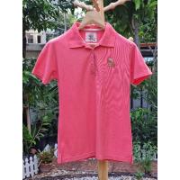 ราคา เสื้อโปโล เสื้อยืดคอปก สีชมพูเข้มออกโอรส มือสอง (15984060741)