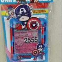 ราคา อุปกรณ์แต่งรถ แผ่นติดป้าย พรบ.แบบมีจุ๊บติดกระจก ลาย กัปตันอเมริก Captain America Avenger อเวนเจอร์ (1500291686)