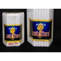 ราคา เทียนขาว เทียนห่อ แสงทิพย์ เบอร์10/15 สีขาว พร้อมส่ง (21010417139)