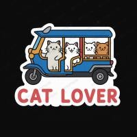 ราคา สติ๊กเกอร์ ติดรถ สติ๊กเกอร์กันน้ำ TUKA - TUK TUK sticker ตุ๊กตุ๊ก แมว Cat Lover วิเชียรมาศ BRITISH SHORTHAIR (42220528898)