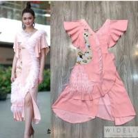 ราคา Widelia เดรสยาวขนนกหวาน sz.m(Used) (2298491796)