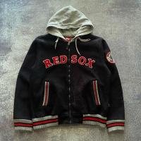 ราคา Varsity Jacket Hoodie Zipper MLB Redsox Full Tag Second Original (25987505865)