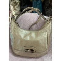 ราคา กระเป๋ษมือสอง COACH F22306 KRISTIN LEATHER HOBO SILVER/Champagne (14294448917)