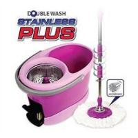ราคา Be Wish ชุดถังปั่นสแตนเลส + ไม้ถูพื้น สปินม็อบ ถังถูพื้น ชุดถังปั่น สแตนเลส พลัส แถมฟรี ผ้าถูพื้น Refill 1 ผืน - ม่วง (4069575532)