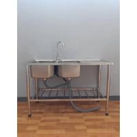 ราคา อ่างล้างจานสองหลุมพร้อมที่พักแสตนเลสแท้เกรด304 (16391960582)