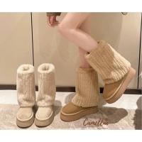 ราคา รองเท้าบูทงานเกาหลีตอนรับหน้าหนาวนี้ คู่นี้เป็นบูทหุ้มข้อขนนิ่มๆ ด้านในบุขนนุ่มสุดๆกันหนาวดีเวอร์ ใส่เดินหิมะได้เลย (46351145052)