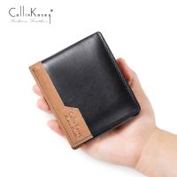 ราคา Collin Kacey A18 กระเป๋าสตางค์แฟชั่นใหม่ กระเป๋าสตางค์ผู้ชายหนังแท้ใบสั้น Genuine leather wallet (23262271435)