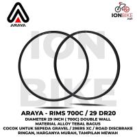 ราคา ARAYA 29 นิ้ว DR20 32 หลุม 32H H โลหะผสมน้ําหนักเบา 700c 700 c MTB จักรยาน 29ers Gravel Cyclocross Hybrid Roadbike Road Bike Fixie DS700 (25654622130)