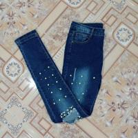 ราคา กางเกงยีนส์ แต่งขาด ปักมุก ป้าย Jeans house (6815177994)