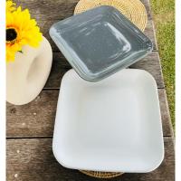 ราคา จานสี่เหลี่ยม จานเซรามิค ถาดเซรามิค ถาดเหลี่ยมเซรามิค จานสเต็ก ขนาด 10 x 10 นิ้ว (26655799262)