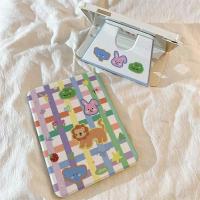 ราคา case ipad air4 เคส ipad gen9 case ipad air5 Ins Stripes Full Animal Apple ipad แท็บเล็ตป้องกันกรณี air5/4 น่ารัก 32 ซม.พร้อมช่องเสียบปากกาหมุน 43 ซม. (47001251924)