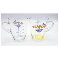 ราคา แก้วตวง แก้วชง T-pot ขนาด8oz/250mlมีหูจับ และ 6oz/150ml (5377318733)
