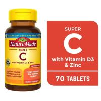 ราคา Nature Made Super C with vitamin D3 + Zinc 70เม็ด วิตามินซี + วิตามินดี3 + ซิงค์ (28816383608)