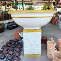 ราคา อ่างบัว อ่างปูน อ่างพญานาค ปูนปั้น อ่างน้ำพุ ปลูกไม้น้ำ เลี้ยงปลา 70 ซม. (อ่าง+ขาตั้ง) อ่าง พญานาค (25816453649)