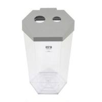 ราคา ถังขยะพลาสติกใส หกเหลี่ยม 56 ลิตรฝา 2 ช่องทิ้ง (2461982818)