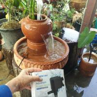 ราคา ชุดใหญ่ 4 ชิ้น โอ่งน้ำล้น(โอ่งสูง22 ซม.+ปั้มAP1600+ฐาน+อ่าง18นิ้ว) จัดน้ำพุ ตกแต่งสวนบ้าน ร้านค้า (29952396228)