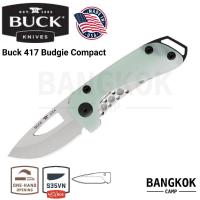 ราคา [GENUINE] มีดพับ Buck 417 Budgie Compact Folding Knife 2" S35VN Drop Point Plain Blade, Translucent Green (Jade) G10 (9889158853)
