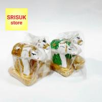 ราคา ตุ๊กตาตั้งศาล ตุ๊กตาช้างม้า ช้างม้าแก้บน ชุดตั้งศาล ตุ๊กตาเรซิ่นประดับกากเพชรอย่างดี สวยงาม (10807494131)