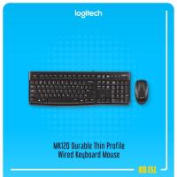 ราคา Logitech MK120 เมาส์คีย์บอร์ดแบบมีสายโปรไฟล์บางทนทาน (43520803992)