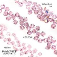 ราคา UNGU Swarovski Bicone 5mm Light Amethyst AB สีม่วงอ่อน - เลื่อมเย็บผ้า - Lt Amethyst (27832643929)