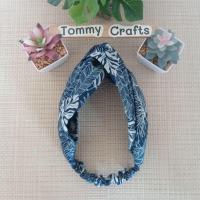 ราคา Tommy Crafts ผ้าคาดผมแบบไขว้ ผ้าฝ้ายสาลูสองชั้นกัดลาย ลายใบไม้สวยเก๋ Turban twist Headband (41650645538)