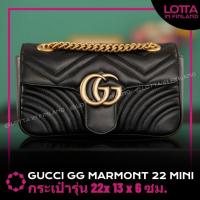 ราคา ✅Authenticพร้อมส่งNew gucci marmont 22 ไซส์ mini สีดำ อมตะ ขายดีมาก GG Shoulder Bag (41704650774)
