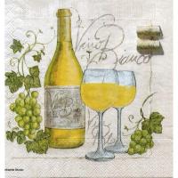 ราคา Pladao Napkin ภาพไวน์ แก้วไวน์ขาว เหล้าองุ่น กระดาษ แนพกิ้น สำหรับงานศิลปะ เดคูพาจ decoupage ขนาด L 33x33 (21315112535)