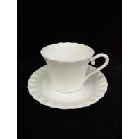 ราคา ชุดแก้ว NIKKO JAPAN แก้วกาแฟ น้ำชา เนื้อเซรามิค ใบสีขาวขอบปากหยัก ลายเกลียว (25065197818)