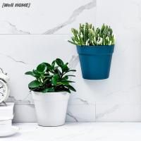 ราคา [ดี บ้าน] ติดผนังกระถางต้นไม้พลาสติกกระถางดอกไม้สร้างสรรค์แขวนผนังกึ่งวงกลมกระถางดอกไม้ขนาดเล็กตกแต่งผนังหุ้นใ (51401062477)