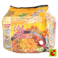 ราคา นิสชิน บะหมี่กึ่งสำเร็จรูปแบบแห้ง รสไก่เผ็ดเกาหลีชีส 60 ก. สีเหลือง (แพค 5 ซอง) (41472813705)