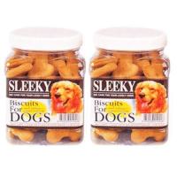 ราคา Sleeky สลิคกี้ บิสกิต อาหาร ขนม สุนัข ชนิดแท่ง รูปกระดูก รสเนื้อแกะ 340 กรัม (2 กล่อง) (1141052588)