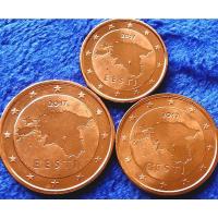 ราคา เหรียญ​ยูโร​ เอสโตเนีย​ Estonia, ชุด​ 1,2,5 Euro​Cent, ไม่​ผ่าน​ใช้​ UNC, #​2177 (20353045411)