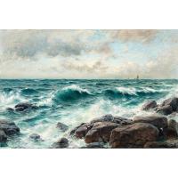 ราคา ทิวทัศน์ริมทะเลสไตล์ยุโรปเรือใบคลื่นทะเลภาพวาดที่มีชื่อเสียงภาพวาดสีน้ำมันแกนพิมพ์ภาพวาดตกแต่ง (28023591296)