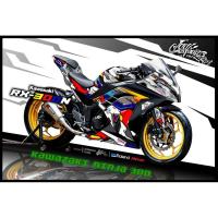 ราคา สติ๊กเกอร์แต่งลายรถ Kawasaki Ninja 300 (2018) ลาย RX-300N (9829400405)