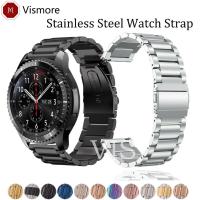 ราคา สายโลหะสําหรับ Samsung Galaxy Watch Gear S4 Sport S2 S3 Classic/Frontier SM-R600 Soft Thin Metal Smart Watch Band สแตนเลส (41513799855)