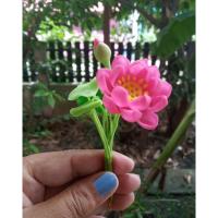 ราคา ดอกบัวหลวงสีชมพูปลายลวดดินปั้น (2699678024)