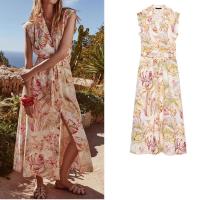 ราคา เดรสพิมพ์ลายผ้าลินินผสมอารมณ์แขนกุด ซาร่า 2157058 (42400850484)